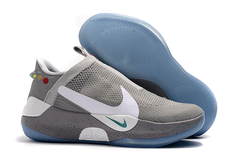 Nike Adapt BB Grey White Blue Sole Shoes